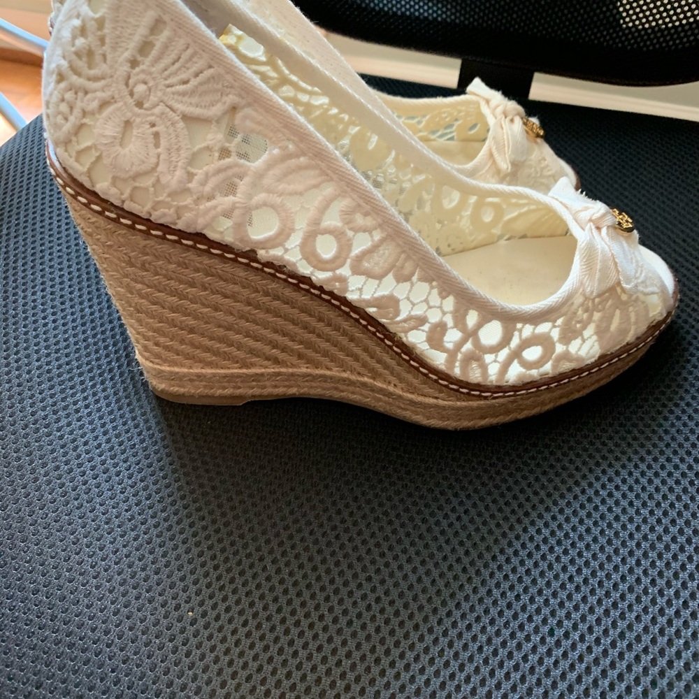 Tory Burch High Hill Espadrille size 10z Preowned